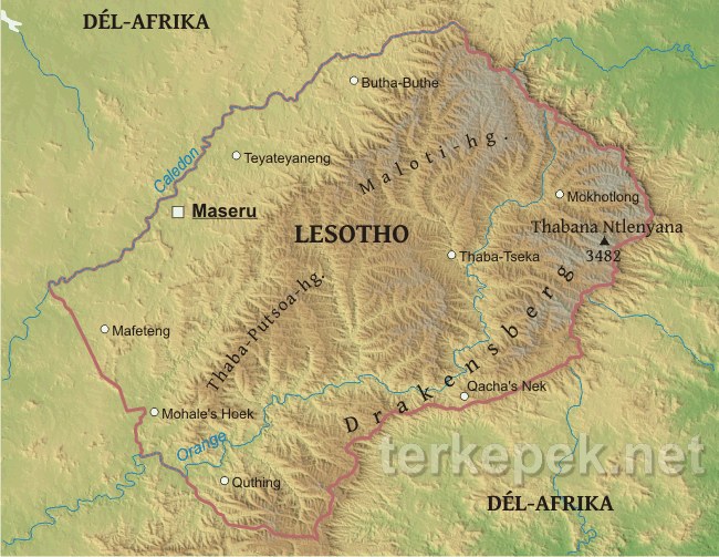 Lesotho térkép